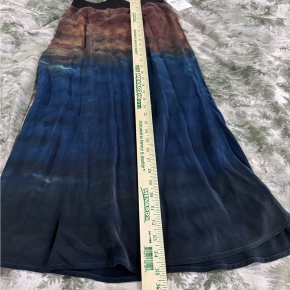 Bella Dahl Blue and Brown  Maxi Skirt - Picture 5 of 8